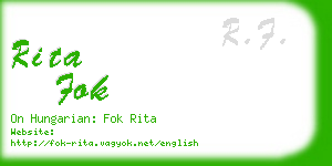 rita fok business card